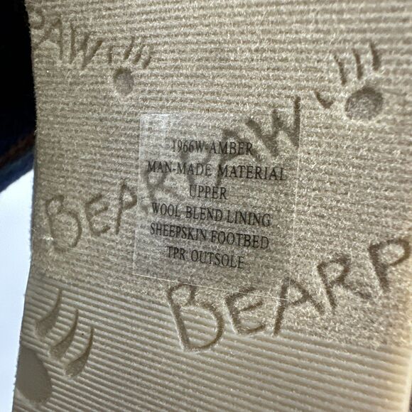 Bearpaw Amber Bootie Taupe Pull On Ankle Suede Patchwork Wool Sheepskin New W 8 - Picture 14 of 16